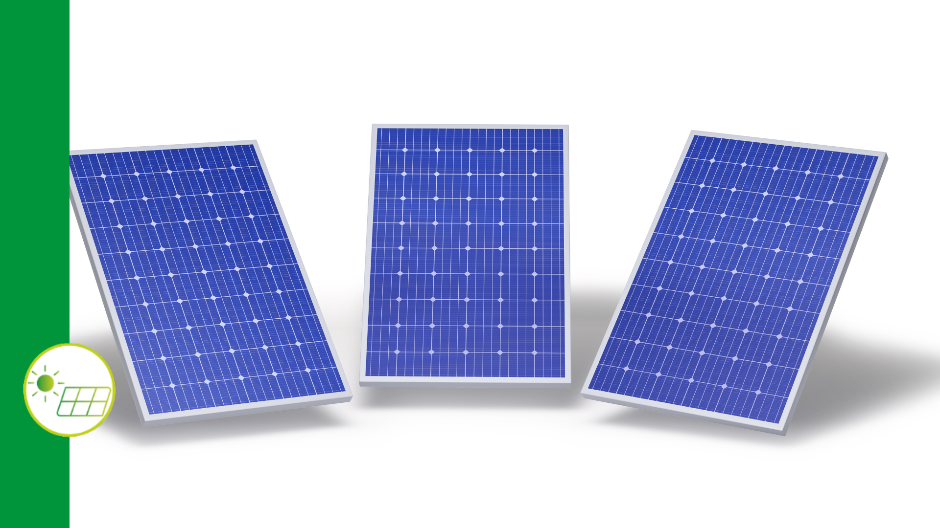 immagine con 3 moduli fotovoltaici