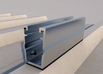 Supporto complanare microrail tetto lamiera orizzontale Kit 3 moduli
