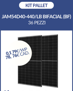 KIT PALLET MODULI JAM54D40-440/LB BIFACIAL (BF) - 36 PEZZI