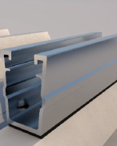Supporto complanare microrail tetto lamiera orizzontale Kit 2 moduli