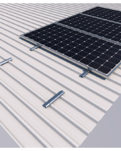 SUNFER - Supporto complanare microrail per tetto in lamiera, verticale kit da 5 moduli