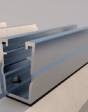 Supporto complanare microrail tetto lamiera orizzontale kit 4 moduli