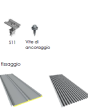 Supporto complanare microrail tetto lamiera verticale kit 6 moduli